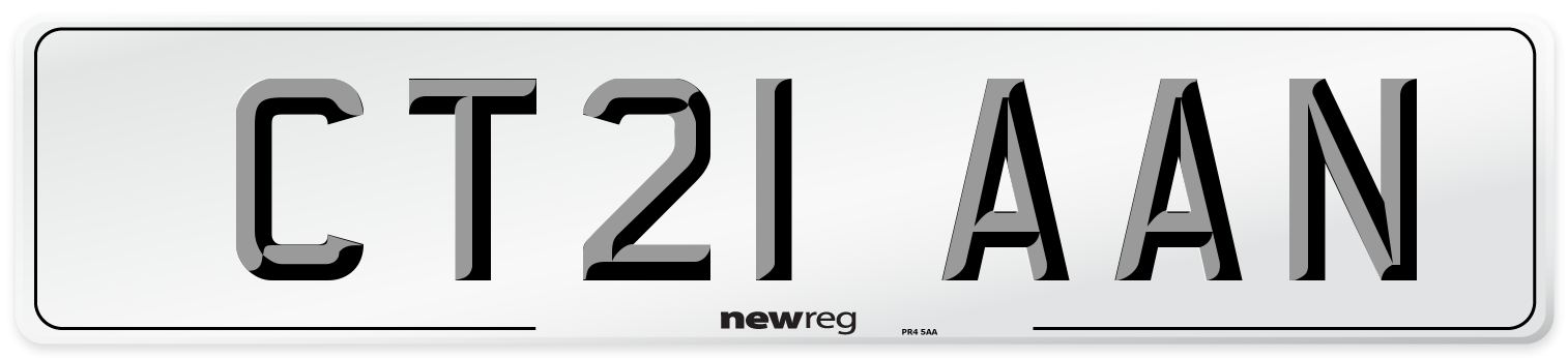CT21 AAN Number Plate from New Reg